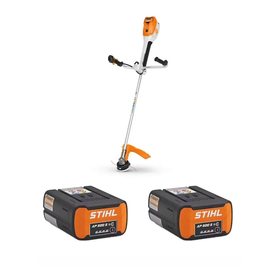 STIHL AP Bike-Handle Sting Trimmer w/ 2x 36V High Capacity 9.4Ah Batteries FSA 400 KIT