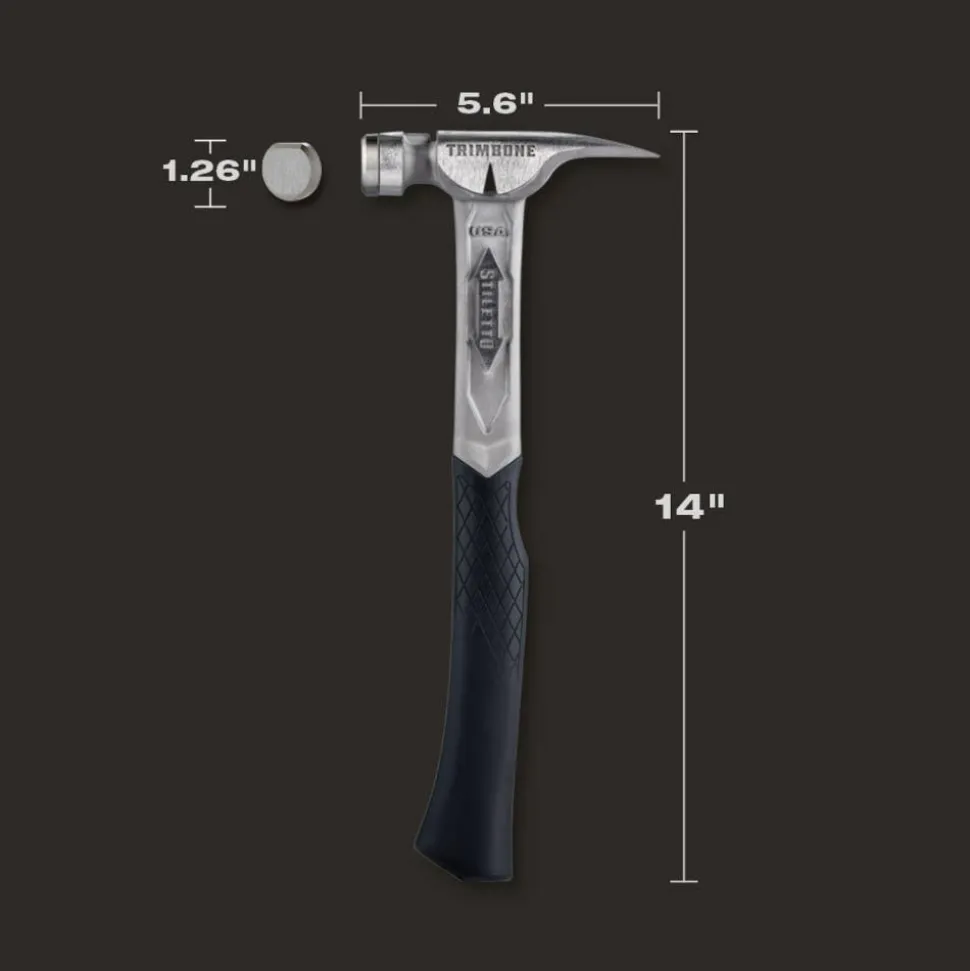 Stiletto TRIMBONE 10oz Smooth/Curve Titanium Hammer TRMB