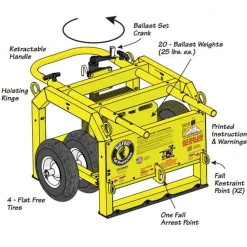 Tie Down Bigfoot Cart Assembled Mobile Fall Protection System 60060US