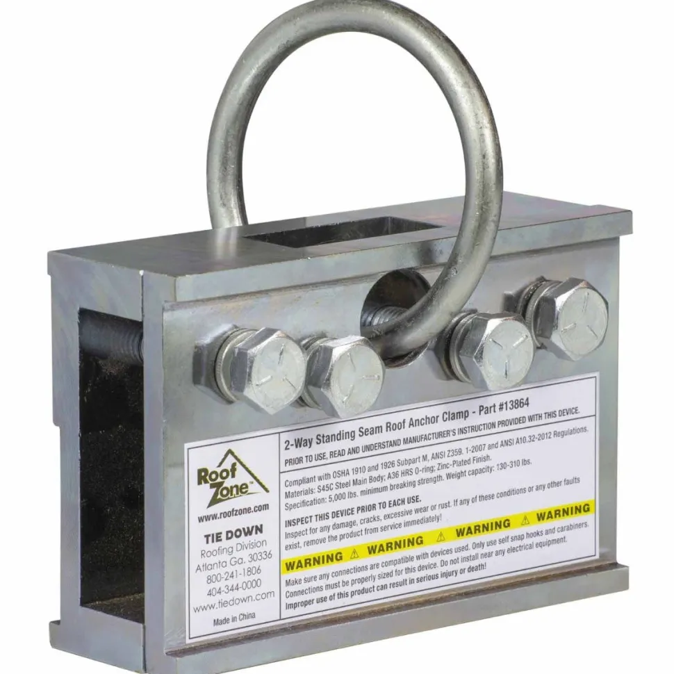 Tie Down Two Way Standing Seam Roof Anchor 13864