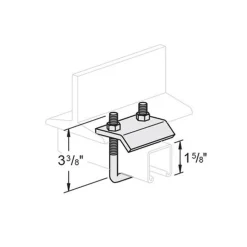1-5/8" U Bolt Beam Clamp. Z/P 25/Box