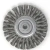 United Abrasives Sait Threaded Regular Twist Knot Wheels (Carbon Steel), 4" Dia x .020" Wire Size x 5/8-11" Arbor, 6-Pack 03460