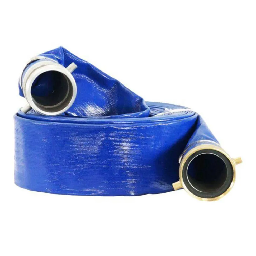 Water 2" x 25' PVC Pump Discharge Hose w/ NPT Fitting H2-25-DIS