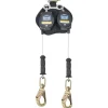 Werner Bantam Twinleg 8' Cable Leading Edge Self-Retracting Galvanized Steel Lifeline w/ Steel Swivel Snap Hook R413008LE
