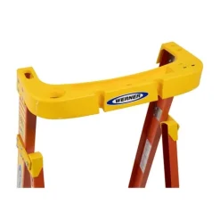 Werner 10' Fiberglass Podium Ladder 4' Platform Type IA PD6204