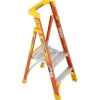 Werner 8' Fiberglass Podium Ladder 2' Platform Type IA PD6202