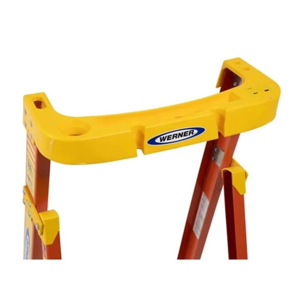 Werner 14' Fiberglass Podium Ladder 8' Platform Type IA PD6208
