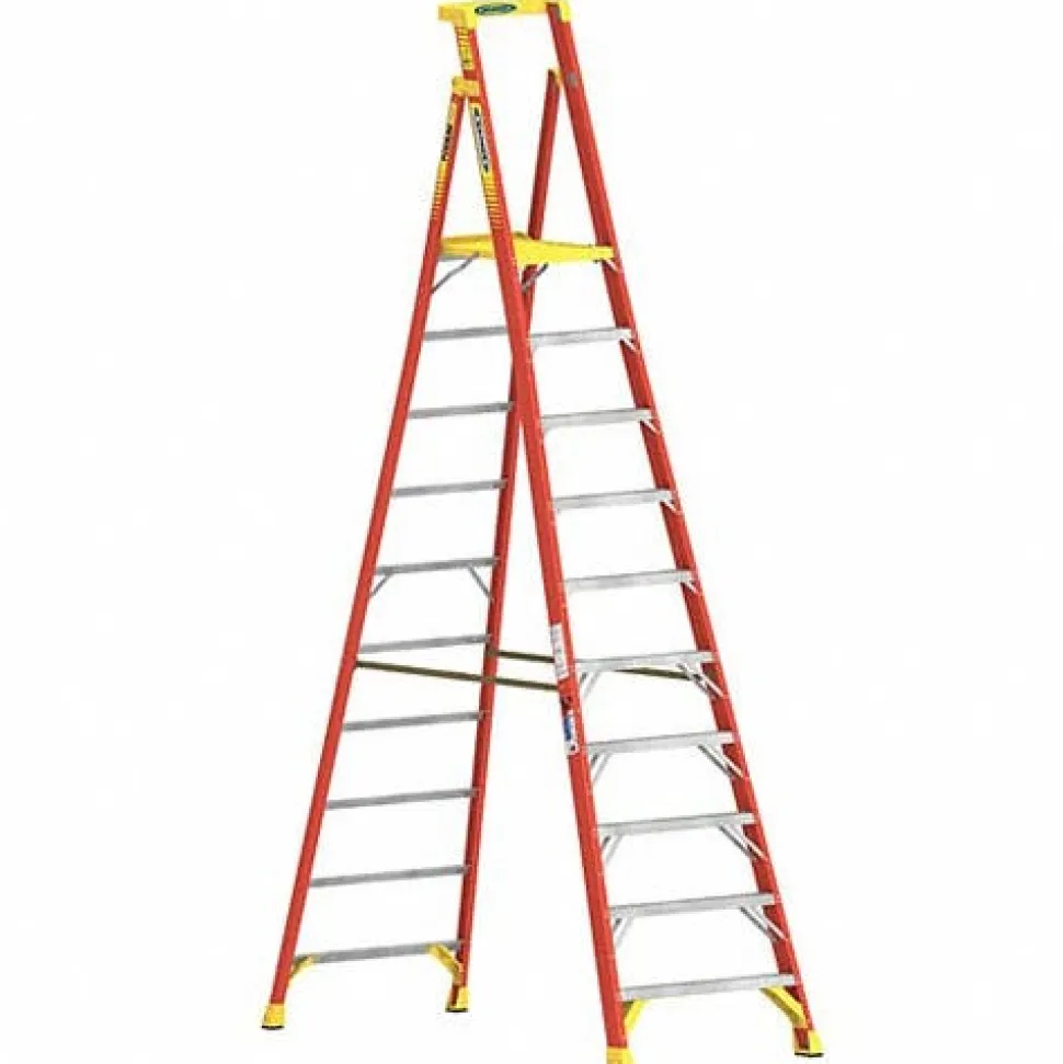 Werner 18FT Reach Height Fiberglass Podium Ladder 12ft Type IA PD6212