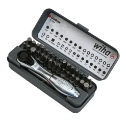 Wiha 32 Piece Gobox Standard Bit Set With Mini Ratchet 74984