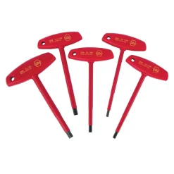 Wiha 5 Piece Insulated T-Handle Hex Screwdriver Set - Metric 33478